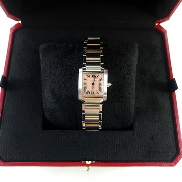 CARTIER タンク フランセーズ コンビ ピンク パール ダイアル ウォッチ 12501 149528628