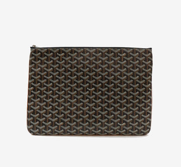 Goyard Senna Clutch MGM Black Tan 7706937420 144350661