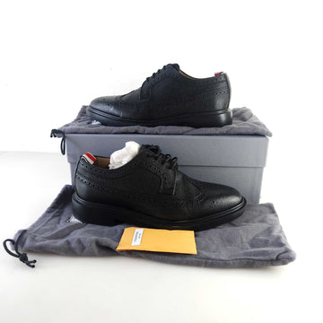 THOM BROWNE ペブルグレインラバーソールロングウィングブローグシューズ 12510 149582122