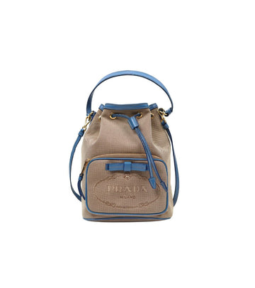 Prada Brown Jacquard Bucket Bag 42871 149582830