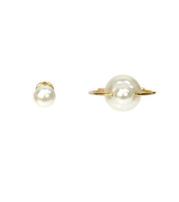 Dior Cubic Tribal Pearl Earrings 44193 149861958