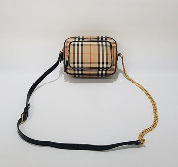 Burberry Vintage Check Cotton Camera Crossbody Bag 8015946 149688393