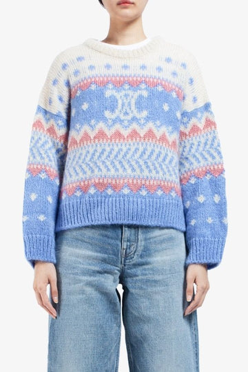 CELINE Mohair-Seiden-Paar-Augen-Rundhalsausschnitt-Pullover 2AE0K804X 05LB 1423 139105087