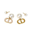 Dior CD Pearl Tribal Earrings 45151 149935321 [P]