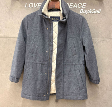 LORO PIANA カシミヤ キッズ アイサージャケット グレー 149931715