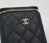 CHANEL Classic Caviar Chain Cosmetic Mini Vanity Bag with Chip 140198360 [P]