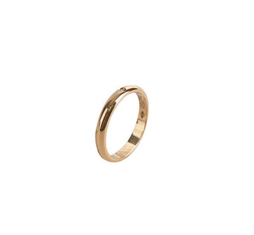 Cartier 18k 1895 Wedding Band 18K Yellow Gold Diamond 1P Size 48 2.5MM 7241779311 75683723