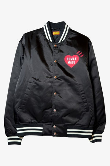 HUMAN MADE Schwarze Nylon Stadionjacke 25FW HM30JK038 BLACK 1838 150282340