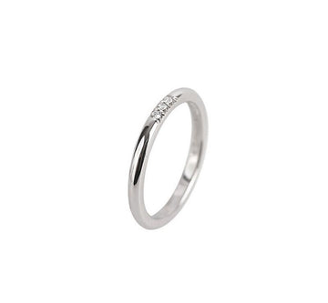 TIFFANY & CO Klassischer Hochzeitsring Platin Diamant 3P 9 Größe 1,9MM 7241776057 75683701