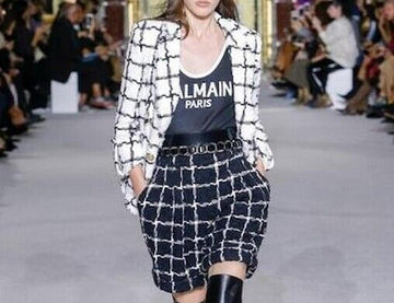 BALMAIN ツイードジャケット ホワイト ランウェイ ブレザー 137230H101303 148409428