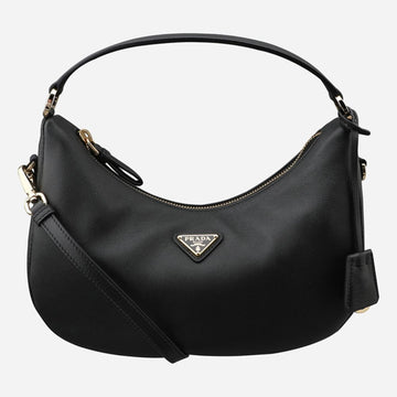 Prada 6S Triangle Logo Leather Hobo Bag Black 1BC272 2CYS F0002 150316276