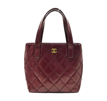 CHANEL Burgunder Quilted Leder Tote Bag 11005 150494489