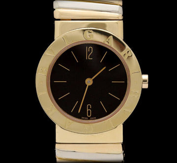 BULGARI Tubogas Goldarmband Schwarz 26MM 7300676276 84986991