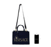 VERSACE Schwarze Canvas Box Zwei-Wege-Tasche 11012 150737039 [P]