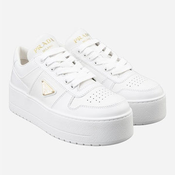 PRADA 6S レディース ダウンタウン ボールド レザー スニーカー ホワイト 1E792M 3LPH F0009 D050 150746995