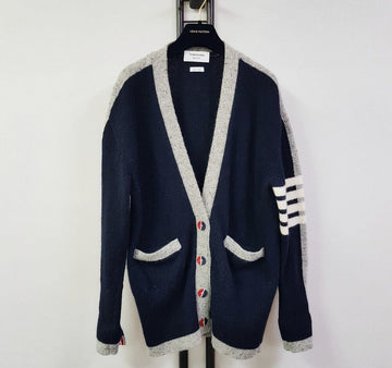 Thom Browne 4 Bar Women's Mohair Oversized V-Neck Cardigan FKC476A 150747232