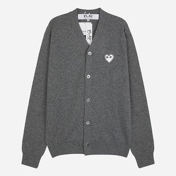 COMME DES GARCONS 5F ホワイト ハート ニット カーディガン グレー AX N062 051 3 147373345