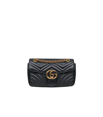 Gucci Medium Black Marmont Shoulder Bag 46656 151000172
