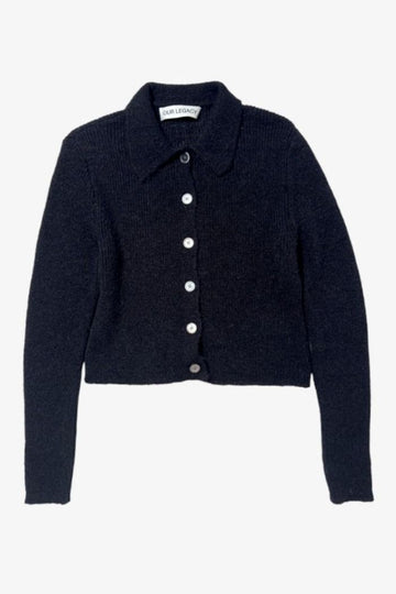 Our Legacy 26SS Black Fuzzy Alpaca Mazzy Polo W4233MB 1854 151032139