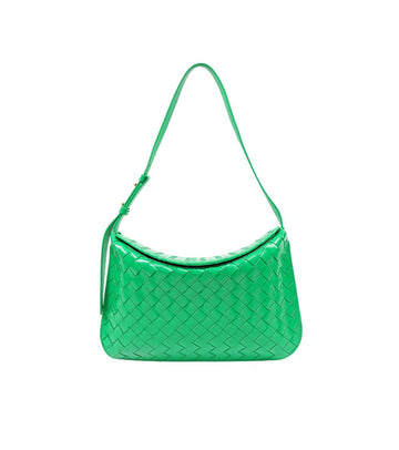 BOTTEGA VENETA グリーンイントレチャートホーボバッグ 45291 151111033