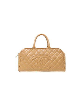 CHANEL イエローキャビアビッグCCボーリングバッグ 44102 151111292