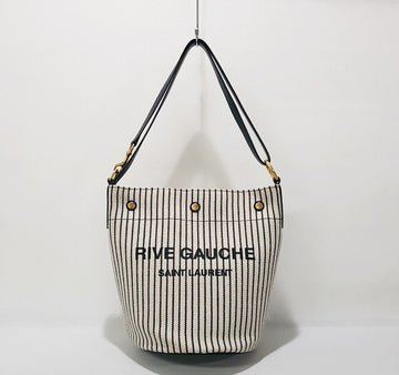 SAINT LAURENT Rive Gauche Streifen Leinen Bucket Bag 669299 151168545