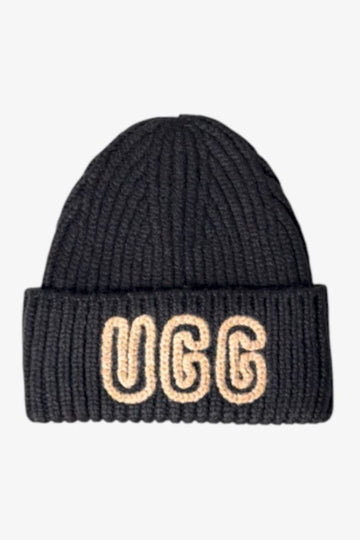 UGG ブラック チャンキー クラフト ビーニー 102345 1875 151181967