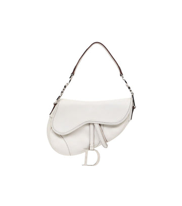 Dior White Leather Saddle Shoulder Bag 48334 151213183