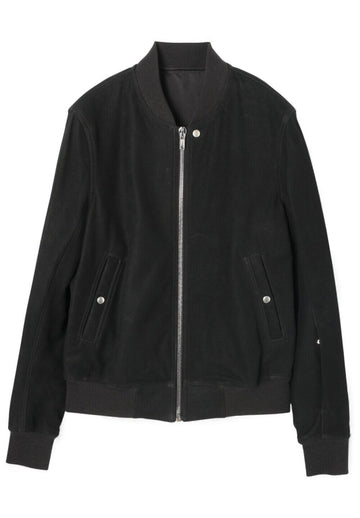 RICK OWENS Klassische Flugjacke aus Grain Nubukleder Schwarz LCK 09 RU01D3782 77455676