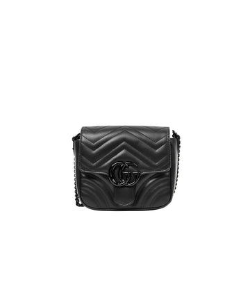 GUCCI Schwarze Marmont Schultertasche 47781 151283781