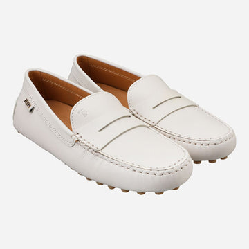 Tods Leather Driving Shoes Off White 151475609