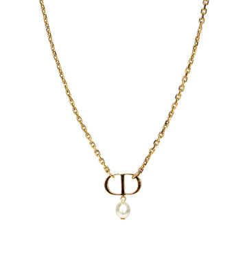 Dior Pearl Drop Petit CD Gold Necklace 48160 151478509