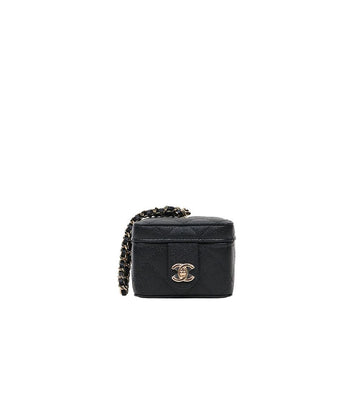 CHANEL Black Caviar Vanity Chain Tote Bag 46119 151334627