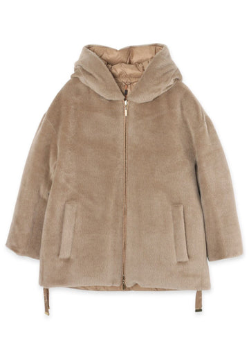 MaxMara Olivia Cube Alpaca & Wool Down Parka Beige 2529486105600 040 151142985