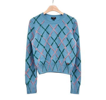 CHANEL 24A CC Logo Pullover Strick Skyblau CHB032326 151515992