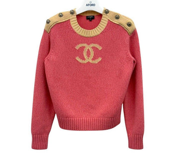 CHANEL Cashmere CC Logo Pullover Knit 011014 151516063