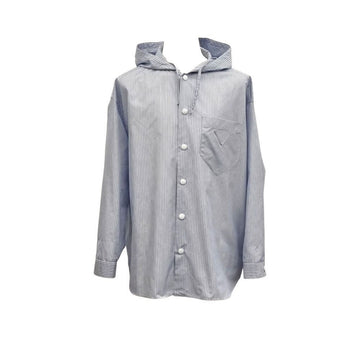 Prada Unused Men's Triangular Stripe Hooded Shirt PRB092808 151516127