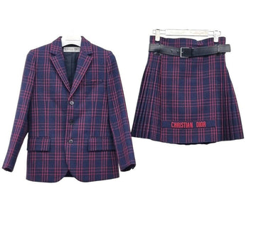 DIOR チェックロゴブレザーとスカートセットアップ DIB031021 151516219