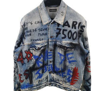 BALENCIAGA Graffiti Jeansjacke Neu AFD011437N 24712700