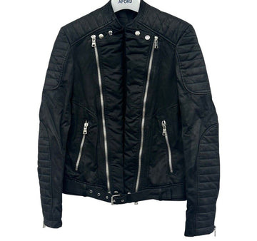 BALMAIN Lederjacke mit Reißverschlussdetails ETA122364 151516603