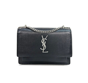 SAINT LAURENT サンセットバッグ ブラック 銀色 C0107C092 151644363