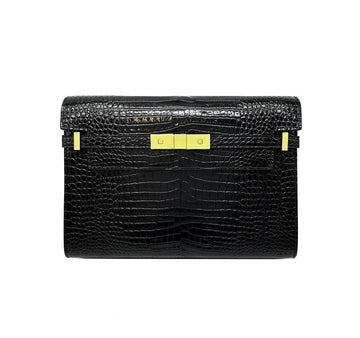 SAINT LAURENT クロコダイル型押しショルダーバッグ B1205C064 151516846