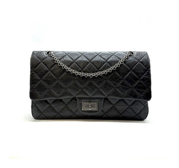CHANEL 2.55 Vintage Flap Bag Black 151516969