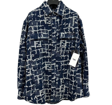 FENDI Unused FF Logo Allover Denim Jacket FEA122360 151516610