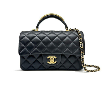 CHANEL Top Handle Tote Bag Shoulder Bag with Internal Chip Black C0107N070 151516934