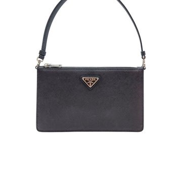 PRADA Mini Schultertasche aus schwarzem Saffiano-Leder 1BC155 151516797