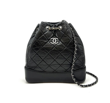 CHANEL Gabrielle Rucksack Chip Schwarz B1114C159 151516811