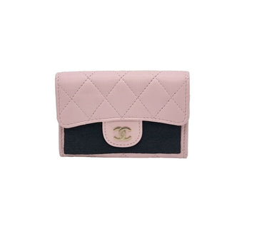 CHANEL Unused Lambskin Classic Card Holder Light Pink 150787071