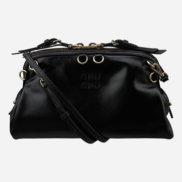 Miu Miu Caprice Leather Clutch Shoulder Bag Black 5BF131 2IEO F0002 151647903