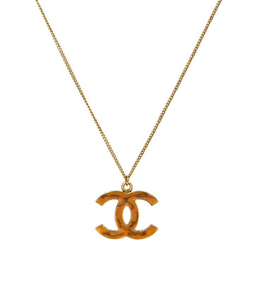 CHANEL オレンジ CC ゴールド ネックレス 48822 151842250